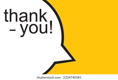 Thank you speech bubble banner. Speech bubble banner. Can be used for business, marketing and advertising. Vector EPS 10. easy to editable file.