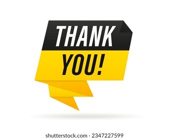 Thank you speech bubble banner. Loudspeaker. Can be used for business, marketing and advertising. Vector EPS 10. Isolated on white background. Vector illustration