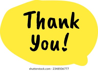 Thank you speech bubble banner. message that express thankful