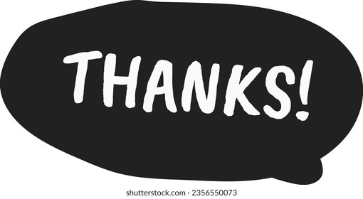 Thank you speech bubble banner. message that express thankful
