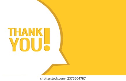 Thank you speech bubble banner. Can be used for business, marketing and advertising. Vector EPS 10. Isolated on white background