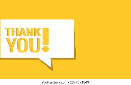Thank you speech bubble banner. Can be used for business, marketing and advertising. Vector EPS 10. Isolated on white background