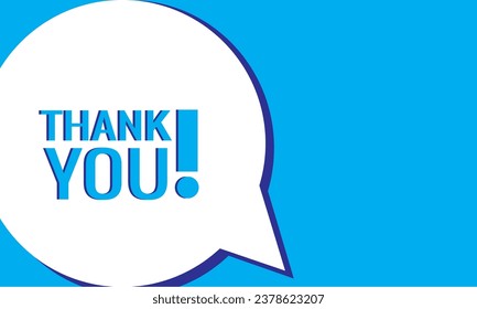 Thank you speech bubble banner. Can be used for business, marketing and advertising. Vector EPS 10. Isolated on white background