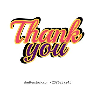 Thank you speech bubble banner. used for business, marketing, teaching, presentation and advertising.