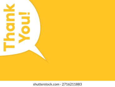 Obrigado vetor de banner de balão com espaço de cópia para negócios, marketing, folhetos, apresentações e postagens de mídias sociais.