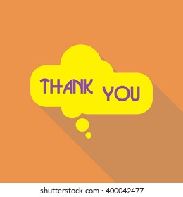 Thank you speech bubble icon series.
