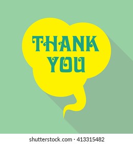 Thank you speech bubble icon series.