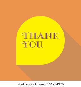 Thank you speech bubble icon series.
