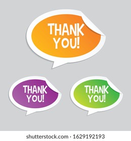 Thank You Speech Bubble Stickers
