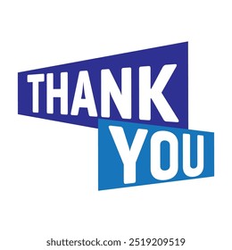 THANK YOU speech bubble. Thank you text. Thanks text lettering. Doodle phrase. Vector illustration for print on shirt, card, poster etc. Blue,  light blue and white background. banner graphic's