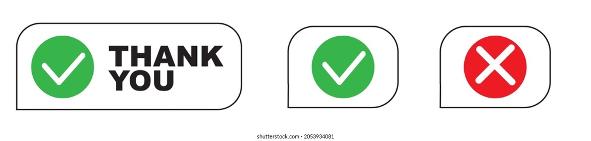 Thank you speech bubble. Vector
