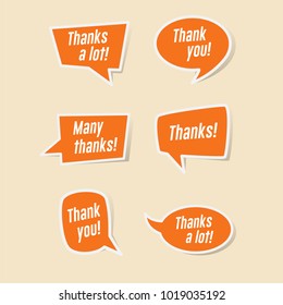 Thank You Speech Bubbles