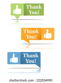 Thank you speech bubbles, vector eps10 illustration