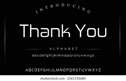 Thank You Sport Modern Future bold Alphabet Font. Typography urban style fonts for technology, digital, movie logo bold style. vector illustration