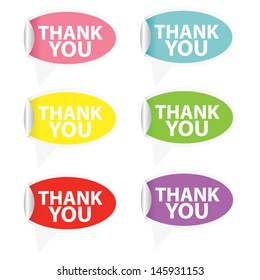 Thank you stickers and labels. vector illustration for thank you customers. 