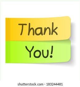 Thank you sticky papers, vector eps10 illustration