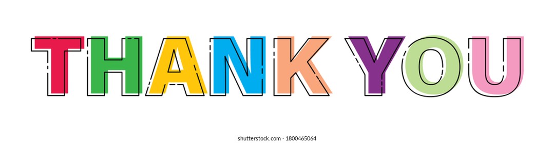 Thank You Stylized Vector Lettering Banners Stock Vector (Royalty Free ...