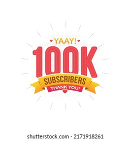 Thank you subscribers congratulation banner and card. Celebrating a large number of subscribers and followers