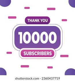 Thank you subscribers or followers. web social media modern post design