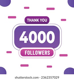 Thank you subscribers or followers. web social media modern post design