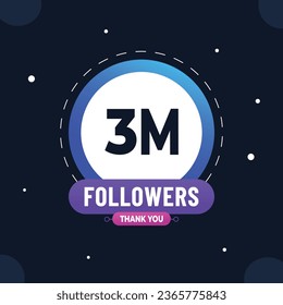 Thank you subscribers or followers. web social media modern post design