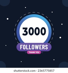 Thank you subscribers or followers. web social media modern post design