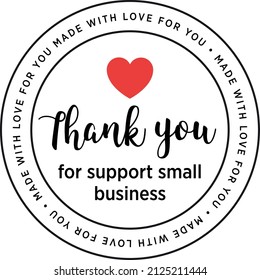 thank you for support small business label