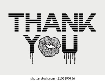 Thank you t shirt design Creative slogan slogan special illustration art design - Logo and Vector