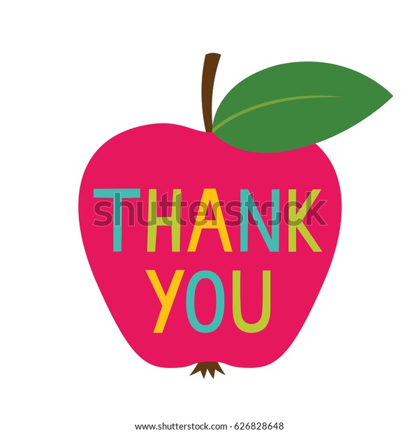 Thank You Teachers Day Vector Card Stock Vector (Royalty Free) 626828648