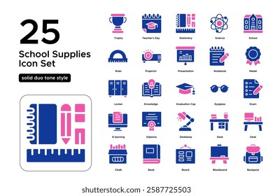 Thank You, Teachers. Learning, Books, and Classroom Icons. Knowledge and Guidance Symbols. Vector Illustration.
