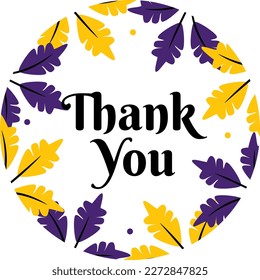 Thank you teks lettering design illustration concept