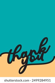 THANK YOU TEXT BANNER RETRO TYPE LETTER DESIGN VECTOR.
