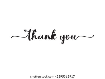 Thank you text calligraphy vector eps 10.