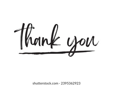 Thank you text calligraphy vector eps 10.