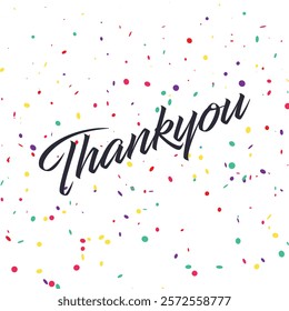 Thank you text design, gratitude typography, appreciation message, elegant thank you lettering, thank you calligraphy, Thank you post, handwritten, illustration, vector
