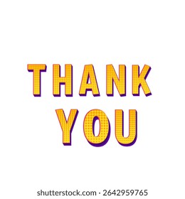 Thank You text design, perfect for gratitude cards, messages, and appreciation notes.
