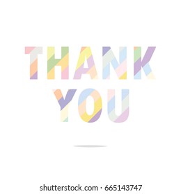 Thank you text design vector