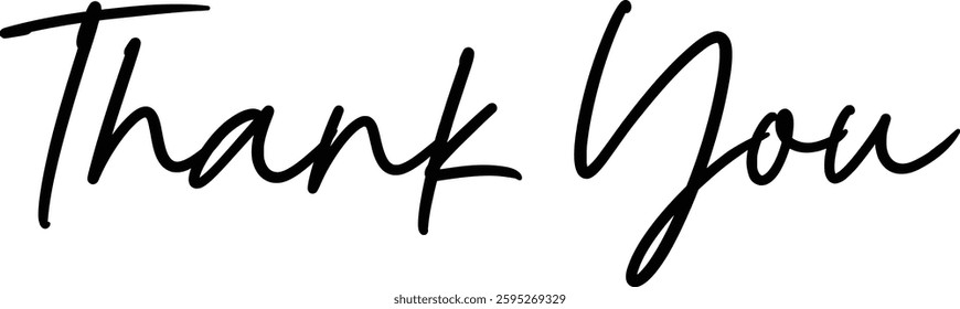 Thank You text design for wishing card design and easy to edit color, size and many more