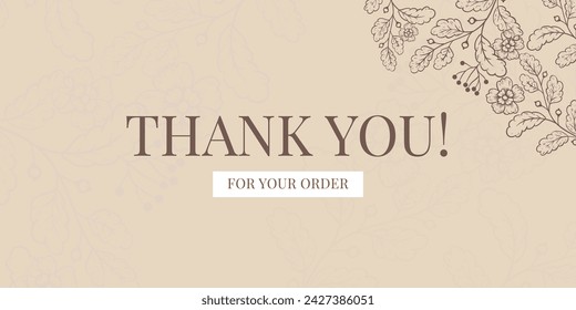 Thank You Text EPS 10 Greeting Card Vector Design. Professional Thank You Card. Thank you for order high quality vector design