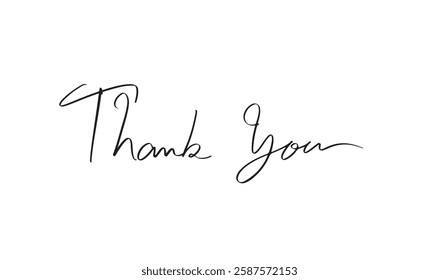 Thank you text font calligraphy hand written lettering script black color decoration ornament thank you gratitude congratulation greeting card message banner thanksgiving business happy thank you fun