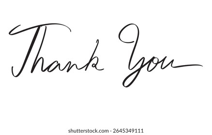 Thank you text font calligraphy hand written lettering script black color object thank you greeting card business thank you word celebration thank you note communication thanksgiving phrase message 
