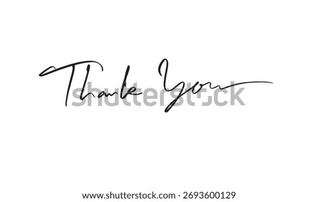 Thank you text font calligraphy hand written lettering script black color object icon thank you business gratitude thanksgiving greeting card banner thank you drawing business symbol grateful thankyou
