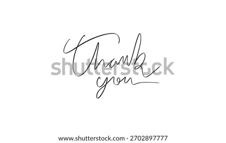 Thank you text font calligraphy hand written lettering script black color object icon thank you grateful thanksgiving business welcome thank you banner gratitude congratulation happy note celebration 