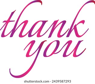 Gracias texto en color degradado sobre fondo blanco . Vector