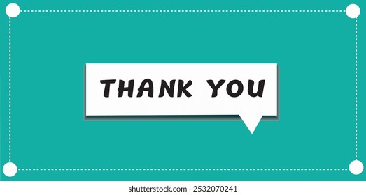 Thank you text, Thank You greeting card for presentation slide