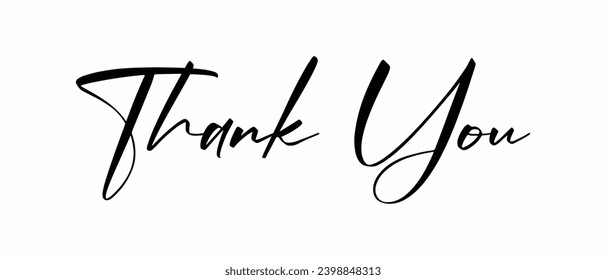 Thank You Text | Thank you Handwritten text | Thank you card | Thank You Vector