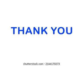 Thank You Text Handwritten Lettering Calligraphy isolated on White Background. Greeting Card Vector Illustration. Flat Vector Design Template Element.
