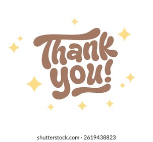 Thank You Text Illustration Vector