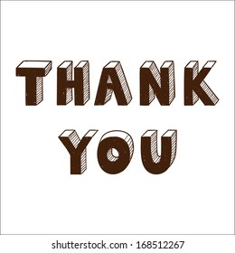 Thank You text isolated on white