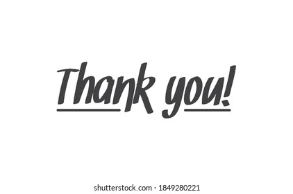 Thank You Text Lettering Style Typography Stock Vector (Royalty Free ...